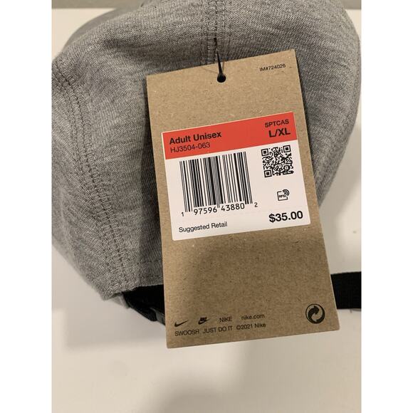 Nike Fly Unstructured Tech Fleece Cap Hat Size L/XL Grey Heather HJ3504 063 BNWT - Picture 4 of 4